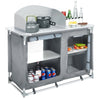 Outdoor 4-shelf Camping Cupboard Kitchen Cooking Table Stand with Carrying Bag