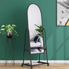 Mobile Full Length Mirror Adjustable Bedroom Dressing Room Mirror with Shelf