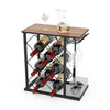 Countertop Wine Rack Wooden Wine Stand Home Kitchen Wine Holder