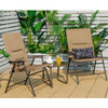 2PCS Padded Folding Chair Portable Camping Chair Outdoor Garden Dining Chair