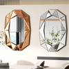 Large Decorative Wall Mirror Uneven Beveled Glass Frame Living Room Cupboard Dec