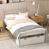 3FT Single Size Metal Bed Heavy-duty Platform Bed Frame with Headboard
