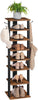 Shoe Rack Wooden, Tall Shoe Rack, Narrow Shoe Storage Organizer with 2 H