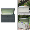 Garden Storage Waterproof Chest Galvanised Steel Utility Cushion Box Shed Tools