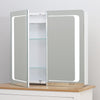 Modern Bathroom Mirror Cabinet LED Illuminated Bluetooth/Sensor Wall Storage NEW