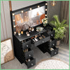 Dressing Table Vanity Set Make up Desk with Dimmable LED Light Mirror 7 Drawers