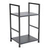 2 Tier Industrial Bookshelf Storage Shelf Unit Display Rack for Home Living Room
