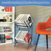 2-Tier Metal Vinyl Record Stand Storage Display Rack Desktop/Bookshelf 160 LPs