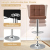 2Pcs Bar Stool PU Leather Bar Chairs Adjustable Kitchen Dining Stools w/Footrest