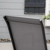 Set of 4 Garden Dining Chair Set Outdoor w/ High Back Armrest Grey