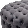 Large Chesterfield Ottoman Footstool Velvet Tufting Stool Bench Coffee Tea Table