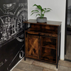 Vintage Industrial Sideboard Rustic Drinks Cabinet with Shelf Side Storage Unit