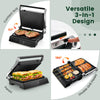 1200W Sandwich Maker Indoor Electric Panini Press Grill w/ 5 Auto Cooking Modes