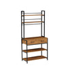 Kitchen Baker’s Rack Industrial Utility w/Storage Drawer&Hook Microwave Stand