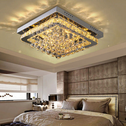 40cm Crystal LED Ceiling Lights Chandelier Pendant Lamp Dimmable with Remote