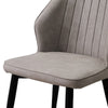 Set of 2 Faux Leather/Suede Dining Chairs Metal Legs Reception Restaurant Chair