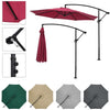 3M Garden Parasol Outdoor Hanging Banana Umbrella Cantilever Sun Shade w/ Base