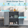 Bathroom Grey Floor Cabinet Free-standing Storage Cabinet