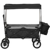 Beach Trolley Cart Outdoor Utility Garden Cart Folding Wagon Pull Along W/Canopy