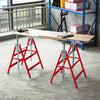 2 x Telescopic Builders Trestle Work Bench Carpenter Folding Saw Horse Tools Red