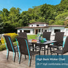 Rattan Chair Wicker Chairs Patio Dining Chairs High Back Outdoor furniture 2Pcs