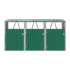 Triple Wheelie Bin Storage Metal Store Cover Garden Rubbish Dustbin Shed Housing