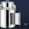 28L Stainless Steel Milk Can Tank Barrel Milk Canister Wine Pail with Sealed Lid