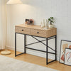 Console Table 2 Drawer Wooden Shelf Hallway Storage Side Desk Furniture Bedroom
