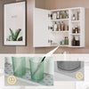 Mondeer Bathroom Mirror Cabinet with Metal Water Filter Plate 65*15*65cm White