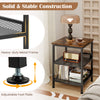 Modern Sofa Side Accent Table Nightstand 3-Tier Square End Table Storage Shelf
