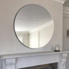 Mirror Extra Large Art Deco Glass Frameless Round Wall Mirror 100cm x 100cm