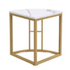 KITCHEN TABLE SET DINING TABLE AND 6 CHAIRS SET IN MARBLE EFFECT SPACE SAVING