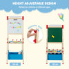 3-in-1 Kids Art Easel Toddler Adjustable Double-sided Wooden Magnetic Easel