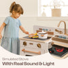 Robud Wooden ToddlerRole Play Kitchen Kids Pretend With Cooking Accessories Set