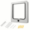 Lockable Pet Door 4Way Locking Small Medium Large Dog Cat Flap White/Brown Frame