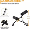 Ergonomic Kneeling Chair Black Adjustable Posture Stool With Angled Seat Black