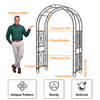 XXL Rust-proof Wedding Arch Garden Arbor Curved Metal Enduring Iron Garden Arch