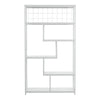 Large 5Tier White Wooden Bookshelf Bookcase Living Room Entrance Partition Stand