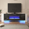 TV Stand Unit Cabinet for TVs up to 90 Inches With LED Insert Electric Fireplace
