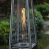Ross James Luxury Glass Flame Patio Garden Heater Stainless Steel 13 kW Outdoor