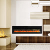 Electric Wall-Mounted Fireplace Heater 50in LED Insert Wall Fire w/ Freestanding