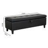 Faux Leather Ottoman Storage Bench Footstool Chest Box Seat Bedroom Stool Trunk