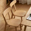 4pcs Solid Wood Dining Chairs Practical Kitchen Chair Curved Backrest Diningroom