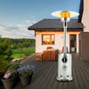 Standing Gas Patio Heater w/ Wheels Outdoor Garden Piezo Ignition Burner 4 Color