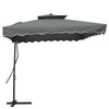 2.5M Garden Parasol Outdoor Patio SunShade Umbrella Cantilever+Weight Squar Base