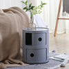 Plastic Storage Cabinet Floor Standing Round Cupboard Bedside Table Nightstand