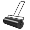 48L Lawn Rolling Machine Steel Push Pull Grass Roller Water Sand Filled Black