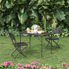 Wood Effect Garden Table and 2/4 Chairs Folding Camping Picnic Bistro Dining Set