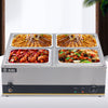 Electric Food Warmer Catering 4/6 Pot Wet Well Heat Restaurant Bain Marie Buffet