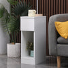 Slim Tall Bedside Table Cabinet with Drawer & Storage Space for Bedroom